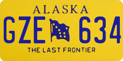 AK license plate GZE634