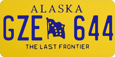 AK license plate GZE644