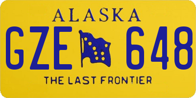 AK license plate GZE648