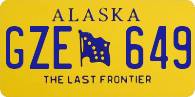 AK license plate GZE649