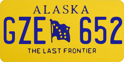 AK license plate GZE652