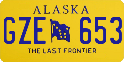 AK license plate GZE653