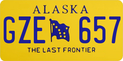 AK license plate GZE657