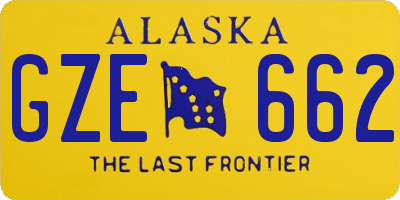 AK license plate GZE662