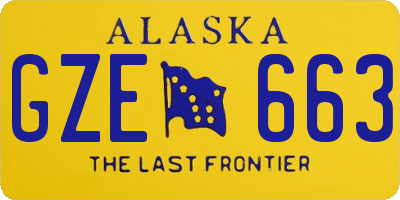 AK license plate GZE663