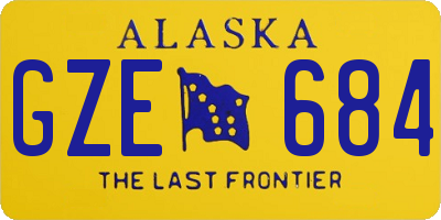 AK license plate GZE684