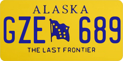 AK license plate GZE689