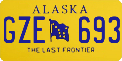 AK license plate GZE693