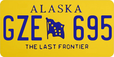 AK license plate GZE695