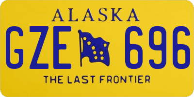 AK license plate GZE696
