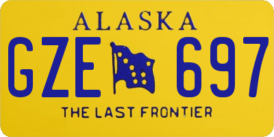 AK license plate GZE697