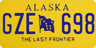 AK license plate GZE698