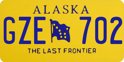 AK license plate GZE702
