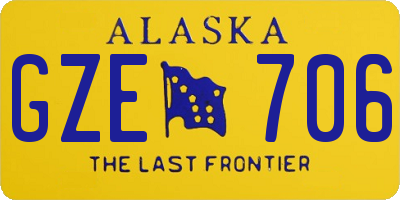 AK license plate GZE706