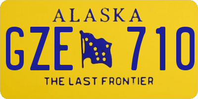 AK license plate GZE710