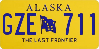 AK license plate GZE711