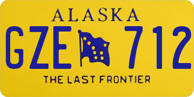 AK license plate GZE712