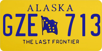 AK license plate GZE713