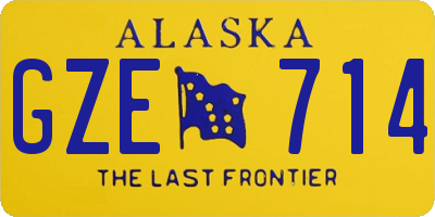 AK license plate GZE714