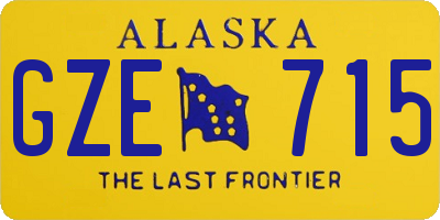 AK license plate GZE715