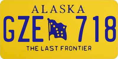AK license plate GZE718