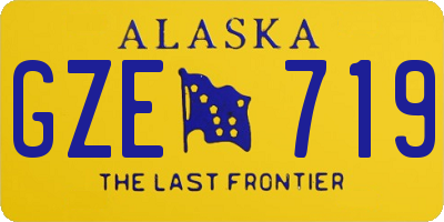 AK license plate GZE719