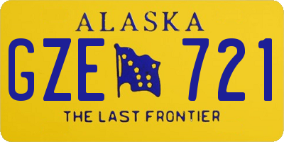 AK license plate GZE721
