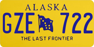 AK license plate GZE722