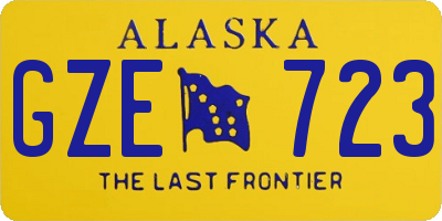 AK license plate GZE723