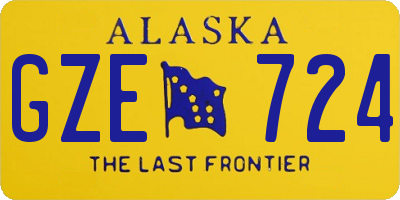 AK license plate GZE724