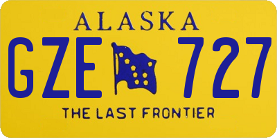 AK license plate GZE727
