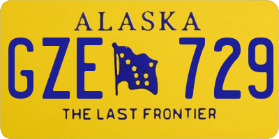 AK license plate GZE729