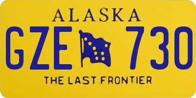 AK license plate GZE730