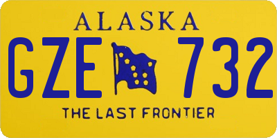 AK license plate GZE732