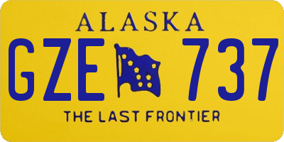 AK license plate GZE737