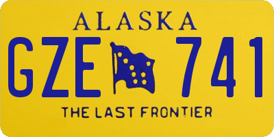 AK license plate GZE741