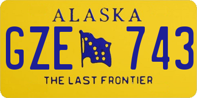 AK license plate GZE743