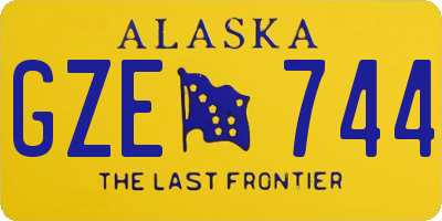 AK license plate GZE744