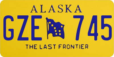 AK license plate GZE745