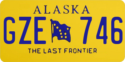 AK license plate GZE746