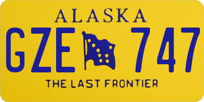 AK license plate GZE747