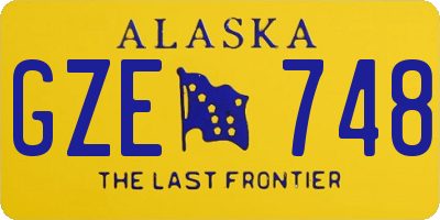 AK license plate GZE748
