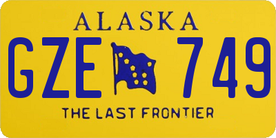 AK license plate GZE749