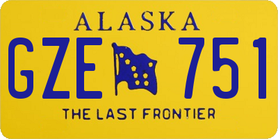 AK license plate GZE751