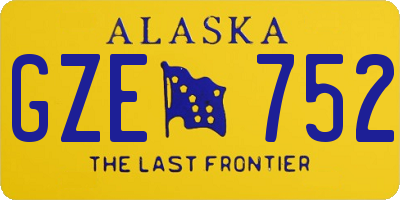 AK license plate GZE752