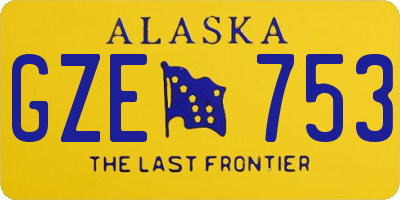 AK license plate GZE753