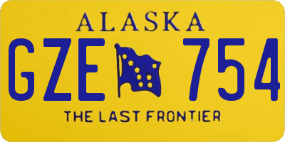 AK license plate GZE754