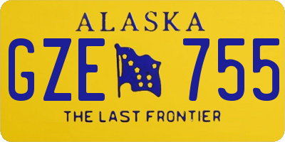 AK license plate GZE755