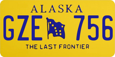 AK license plate GZE756