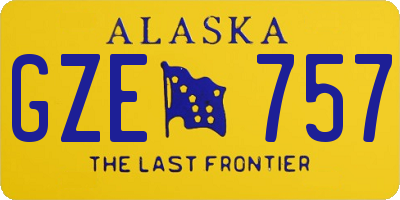 AK license plate GZE757